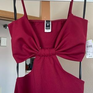 Windsor Burgundy Dress with slit